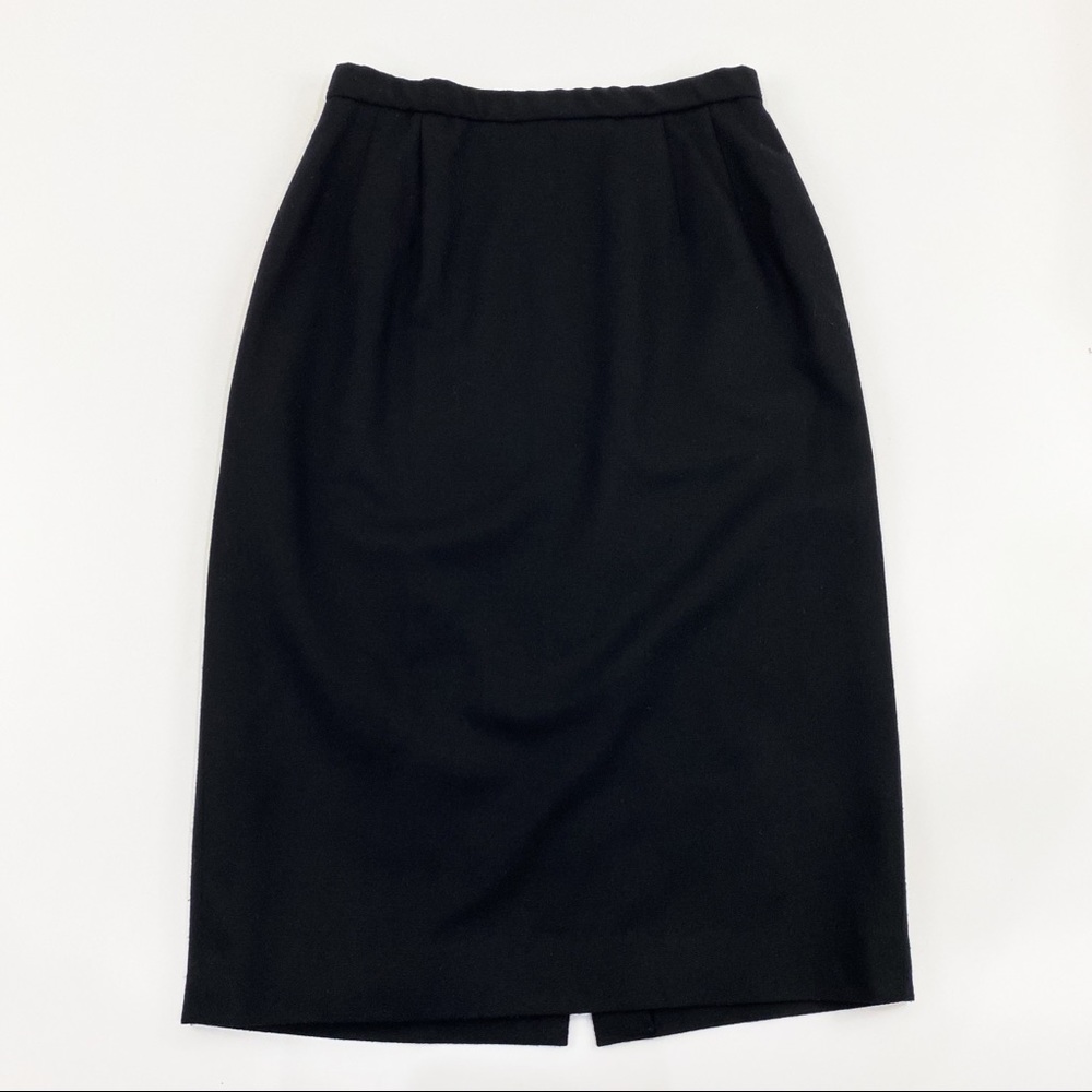 Vtg Pendleton black wool skirt size 8 6 sm/med